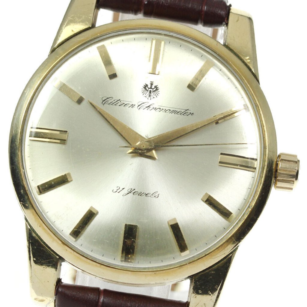 Citizen Cr1507081 Chronometer Silver Dial Hand Winding Mens Watch685033